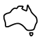 An outline of Australia; representing our commitment to remaining 100% Australian owned