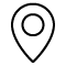 An icon of a map pin; representing the new options for banking in person that the merger will provide with the same number of branches retained.